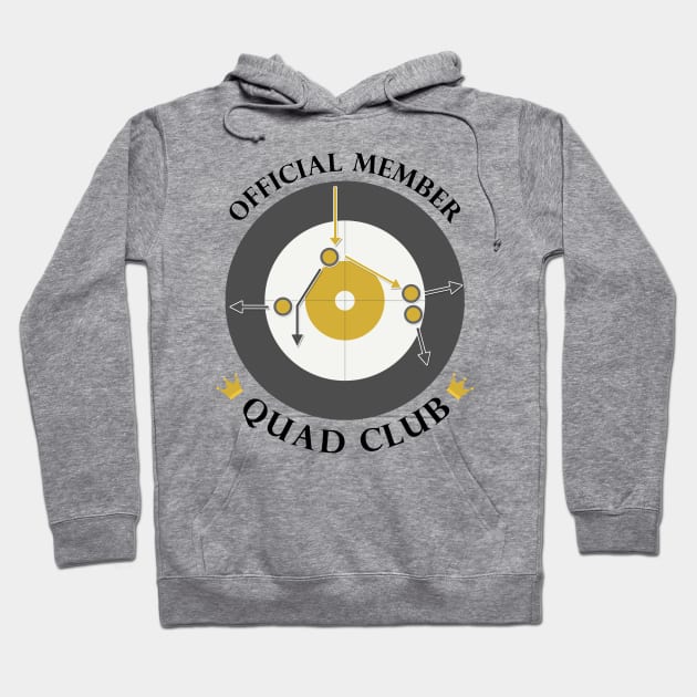 The "Quad Club" - Black Text Hoodie by itscurling